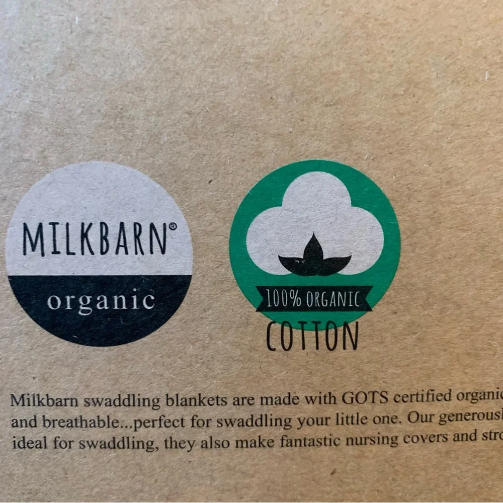 Milkbarn Organic Cotton fox print baby swaddle blanket NEW - Picture 5 of 8